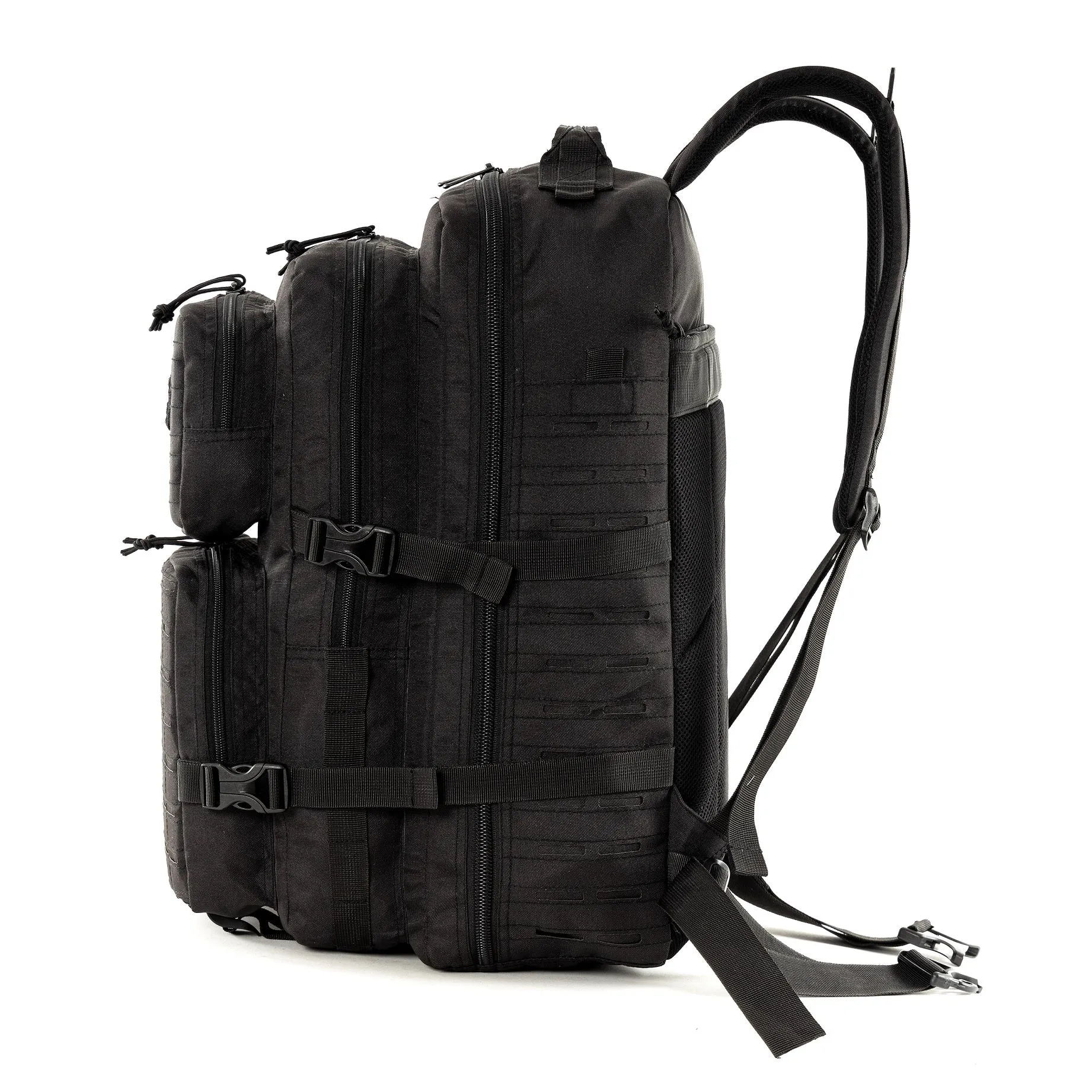 Tripole Force Plus Tactical Army 50 Litre Bag & Backpack with Laser-cut MOLLE - Black