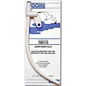 Urocare Quick Drain Valve, Standard 10" Tube