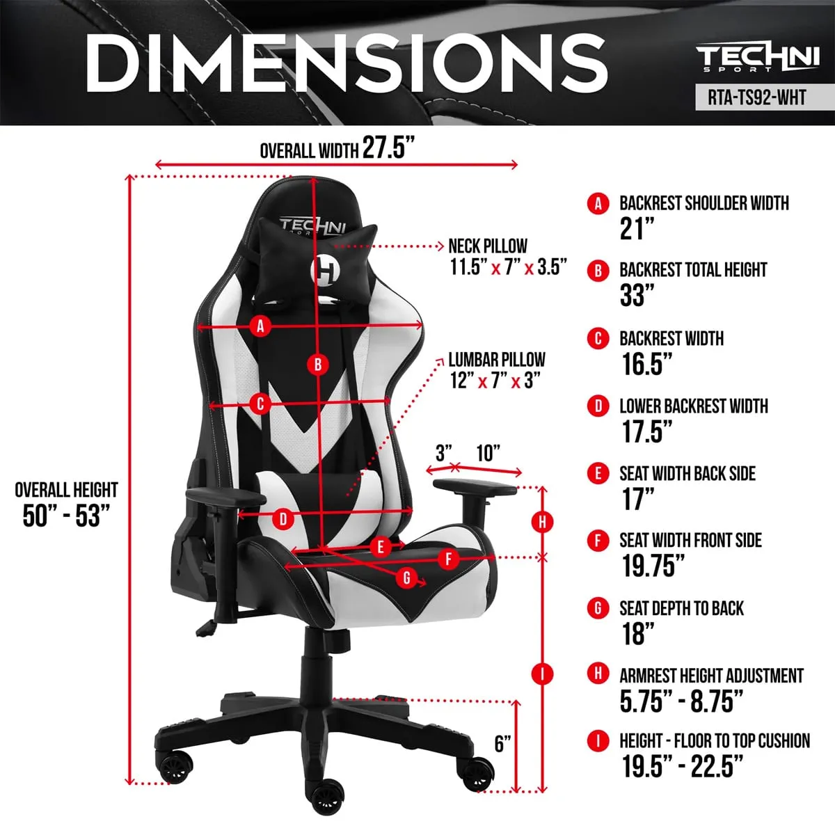 WHITE PRO GAMER SERIES 2 GAMING CHAIR