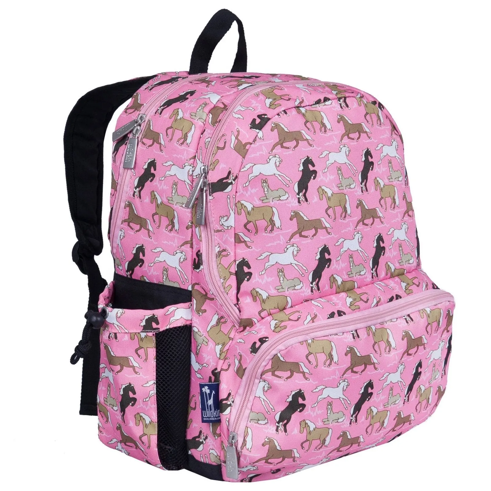 Wildkin Pink Horses 17 Inch Girls School Backpack